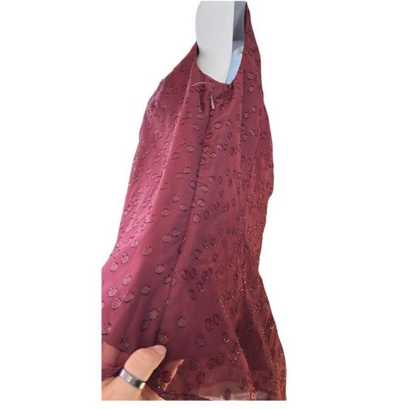 Merona Burgundy Blouse Size Medium - Picture 2 of 6